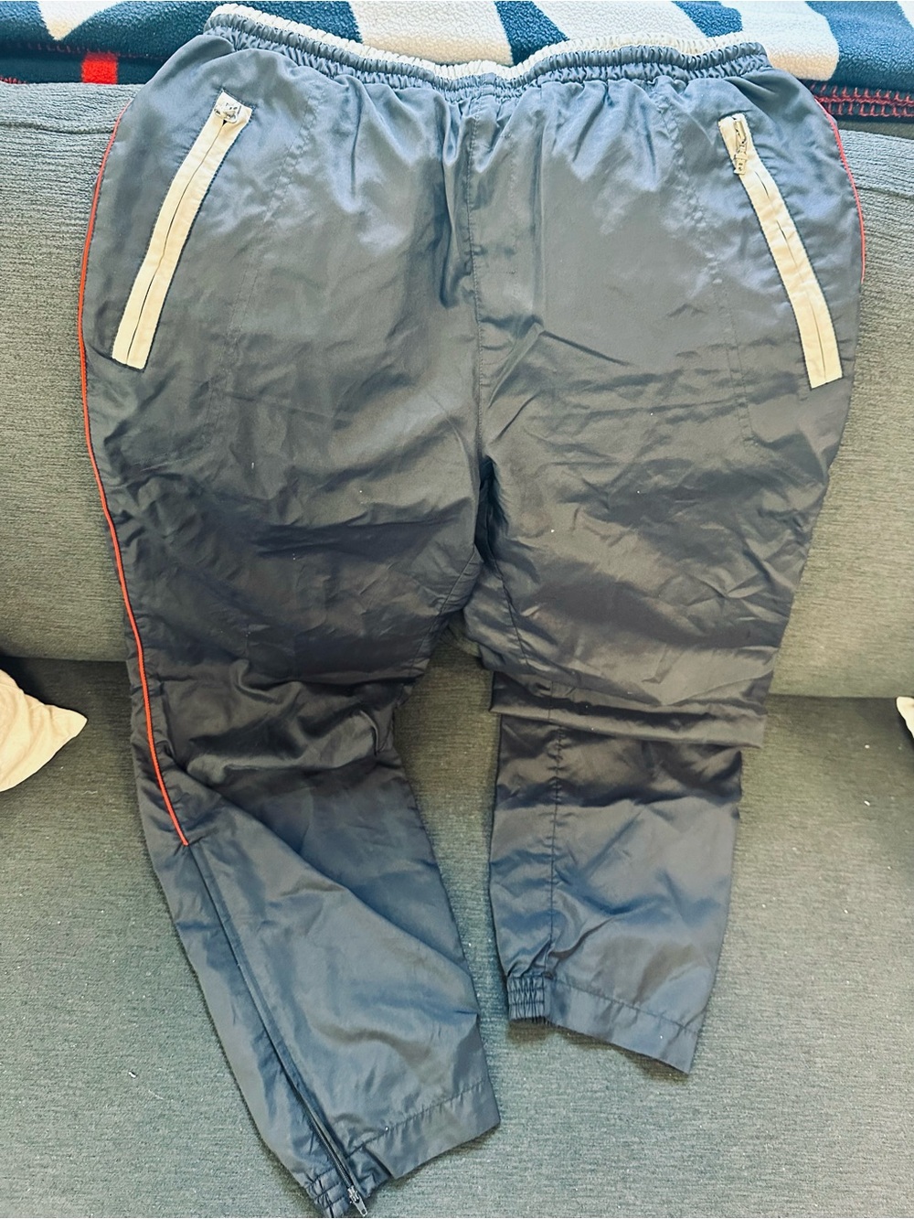 Vtg Authentic Classic Retro Sergio Tacchini Navy Nylon Windbreaker Track Pant M